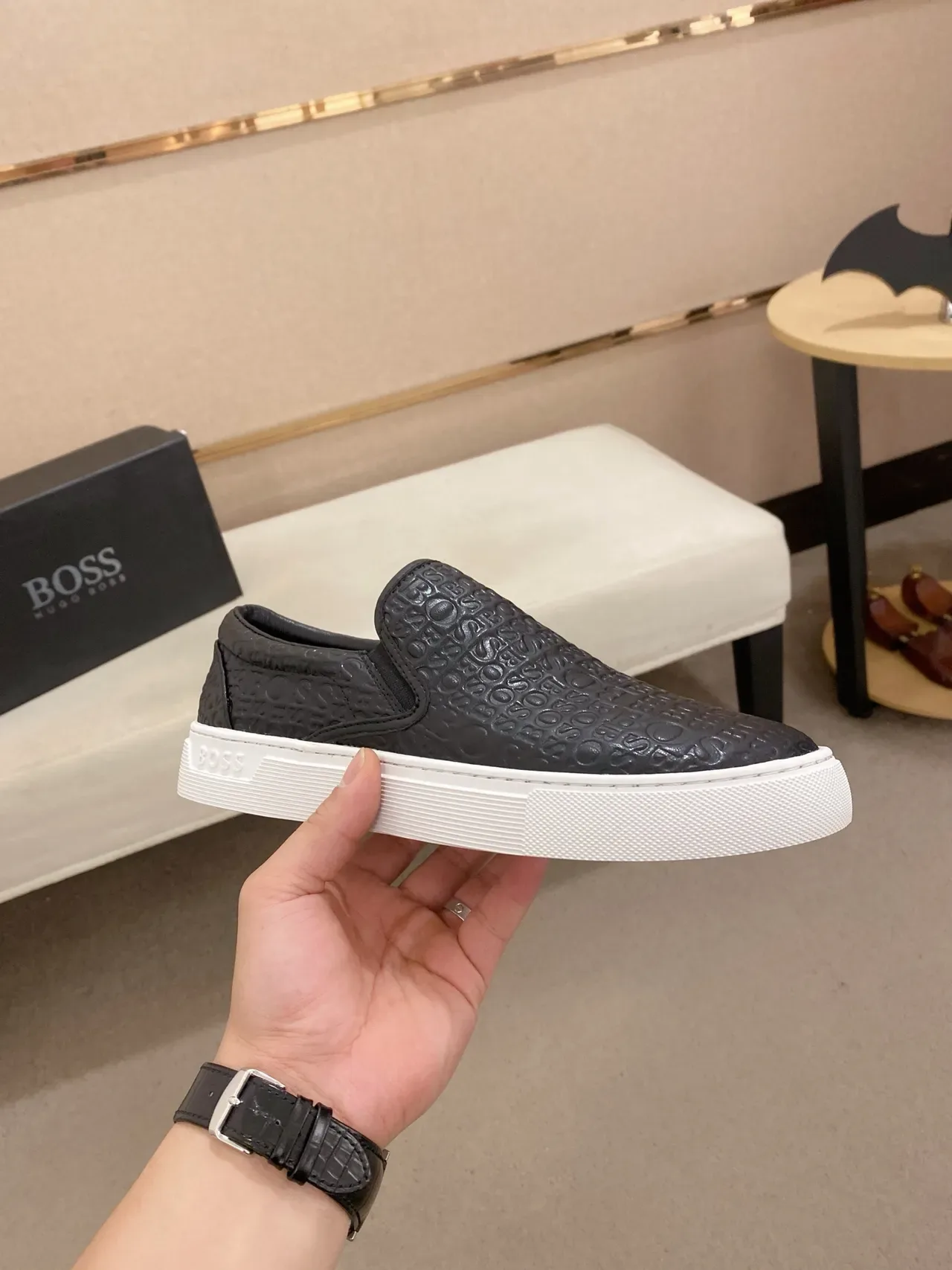 Hugo Boss Monogram Slip-On Lifestyle Sneakers 5