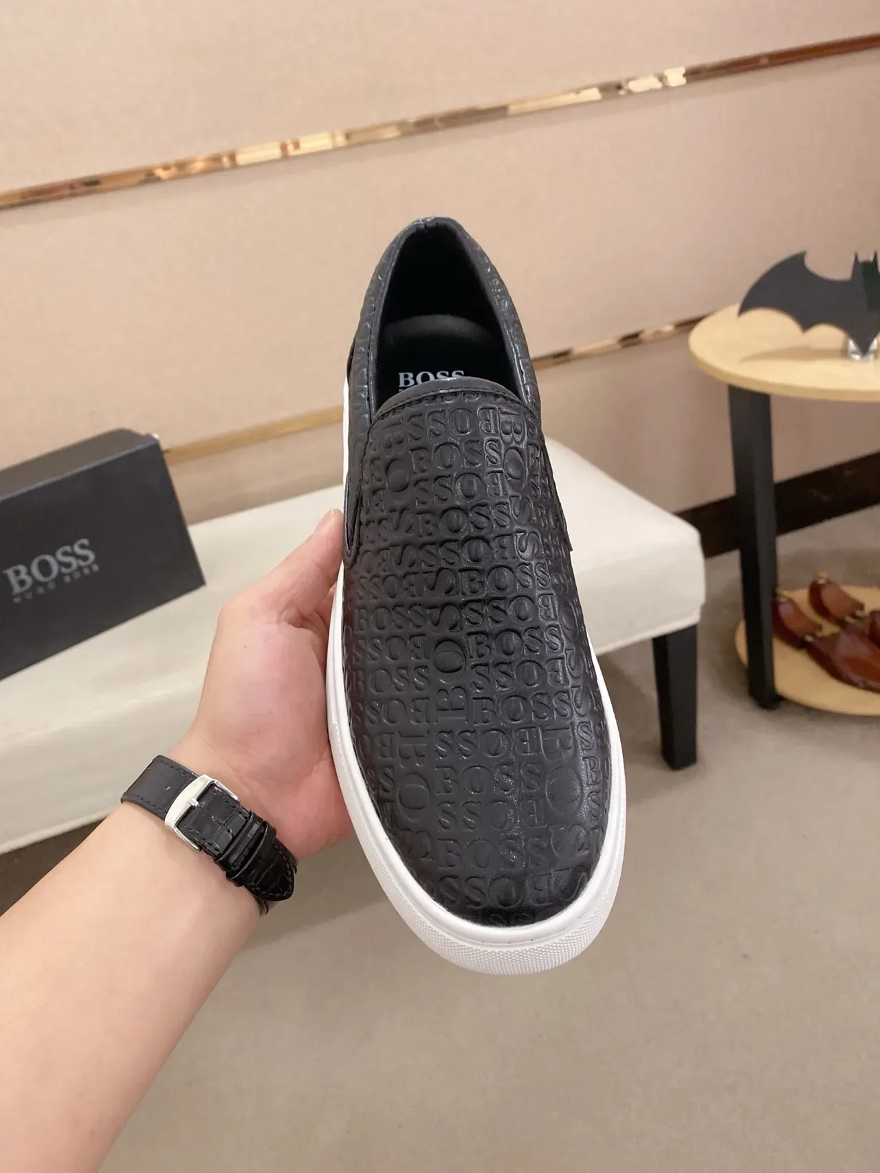 Hugo Boss Monogram Slip-On Lifestyle Sneakers 6