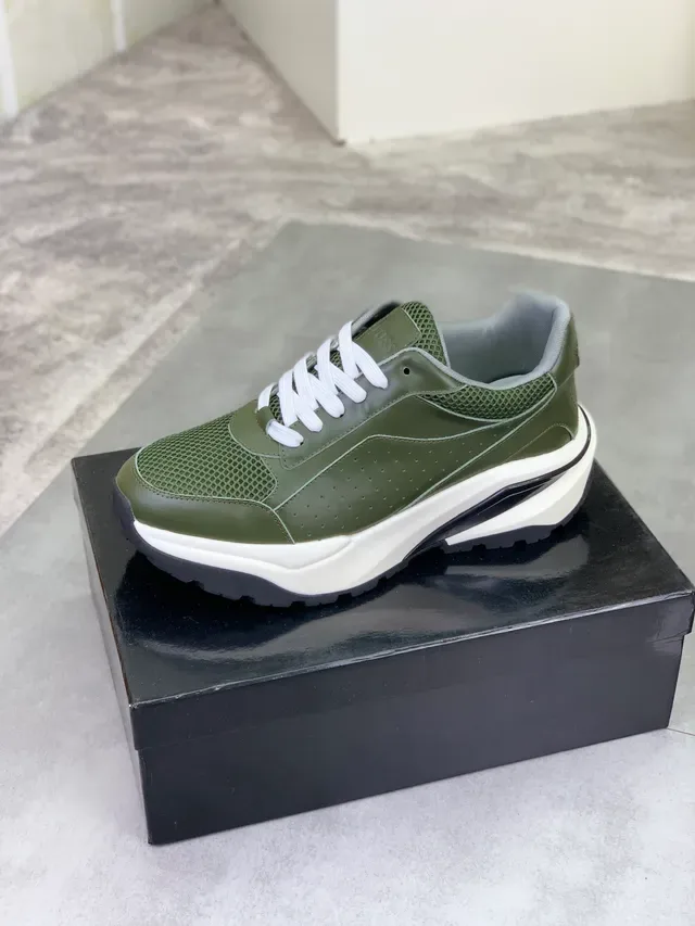 Hugo Boss Sneakers Lifestyle Vert Olive en Maille et Cuir 5