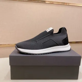 Hugo Boss Slip-On Knit Black and White Lifestyle Sneakers