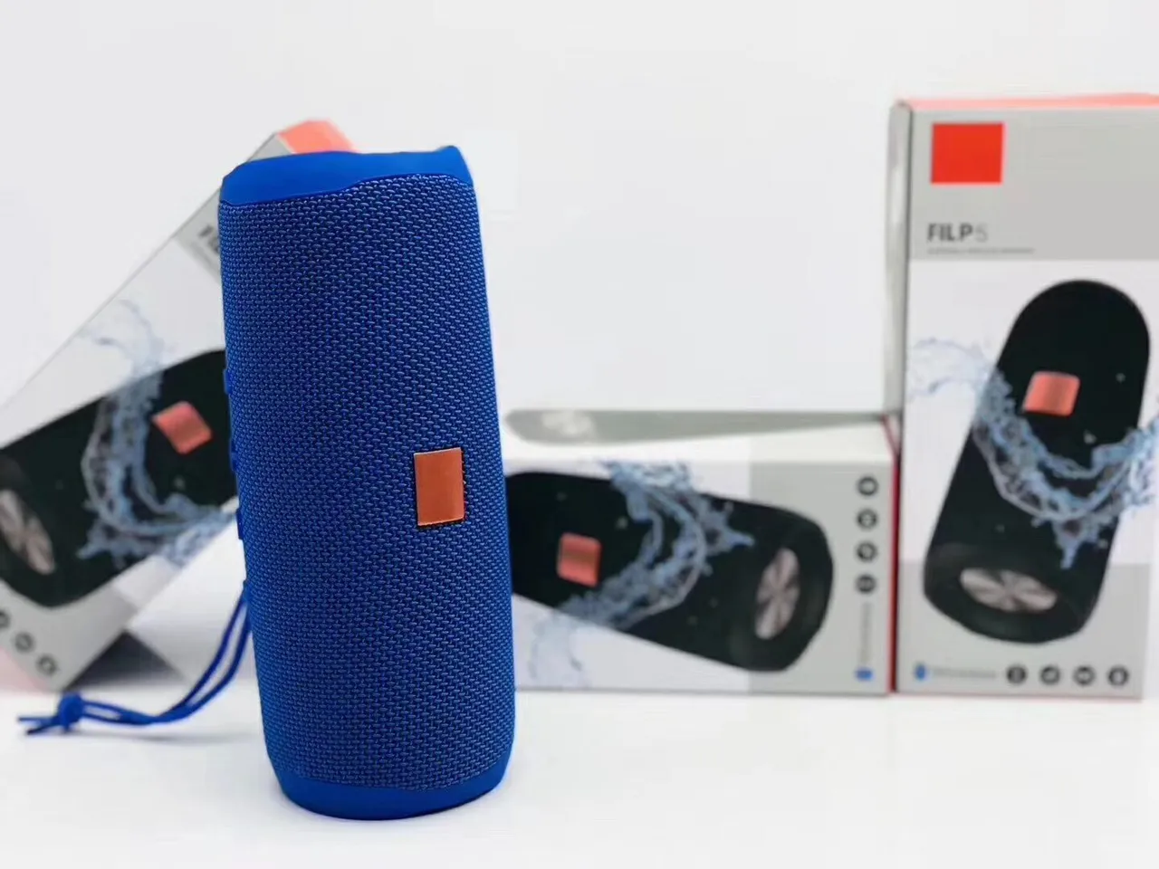 JBL Charge Black Red Cylindrical Fabric-Grille Portable Speaker 14