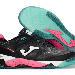 Joma Flex Black Pink Low-Top Perforated Mesh Upper Lifestyle Sneakers