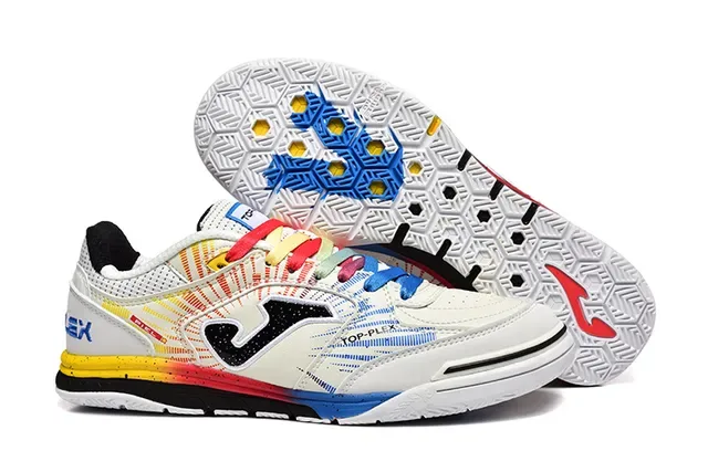 Joma GEX White Multicolor Low-Top Indoor Court Silhouette Gradient Overlays Sneakers 1