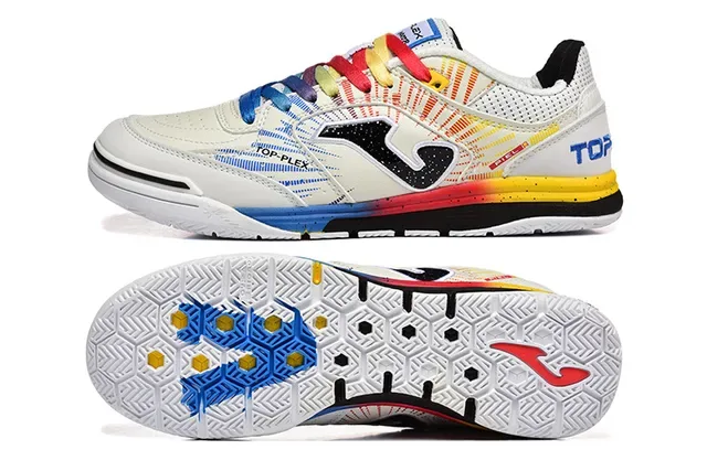Joma GEX White Multicolor Low-Top Indoor Court Silhouette Gradient Overlays Sneakers 11