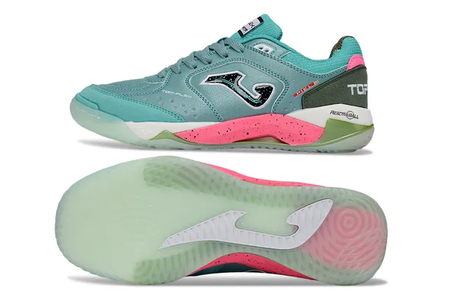 Joma Top-Flex ReactiveBall Teal Pink Olive Lifestyle Sneakers 6