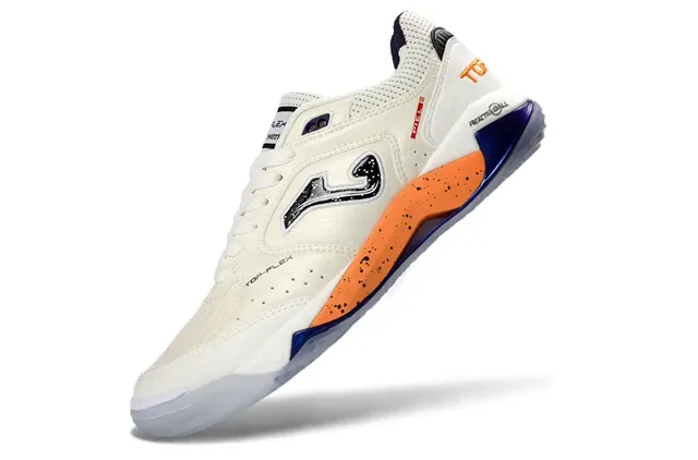 Joma Blanc Orange Bas Perforé Maille Supérieure Sneakers Lifestyle 3