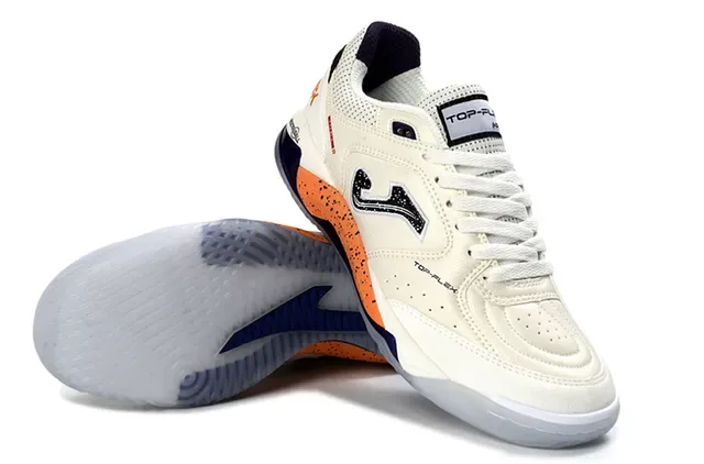 Joma Blanc Orange Bas Perforé Maille Supérieure Sneakers Lifestyle 4