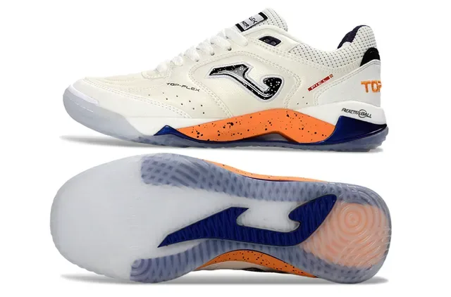 Joma Blanc Orange Bas Perforé Maille Supérieure Sneakers Lifestyle 6