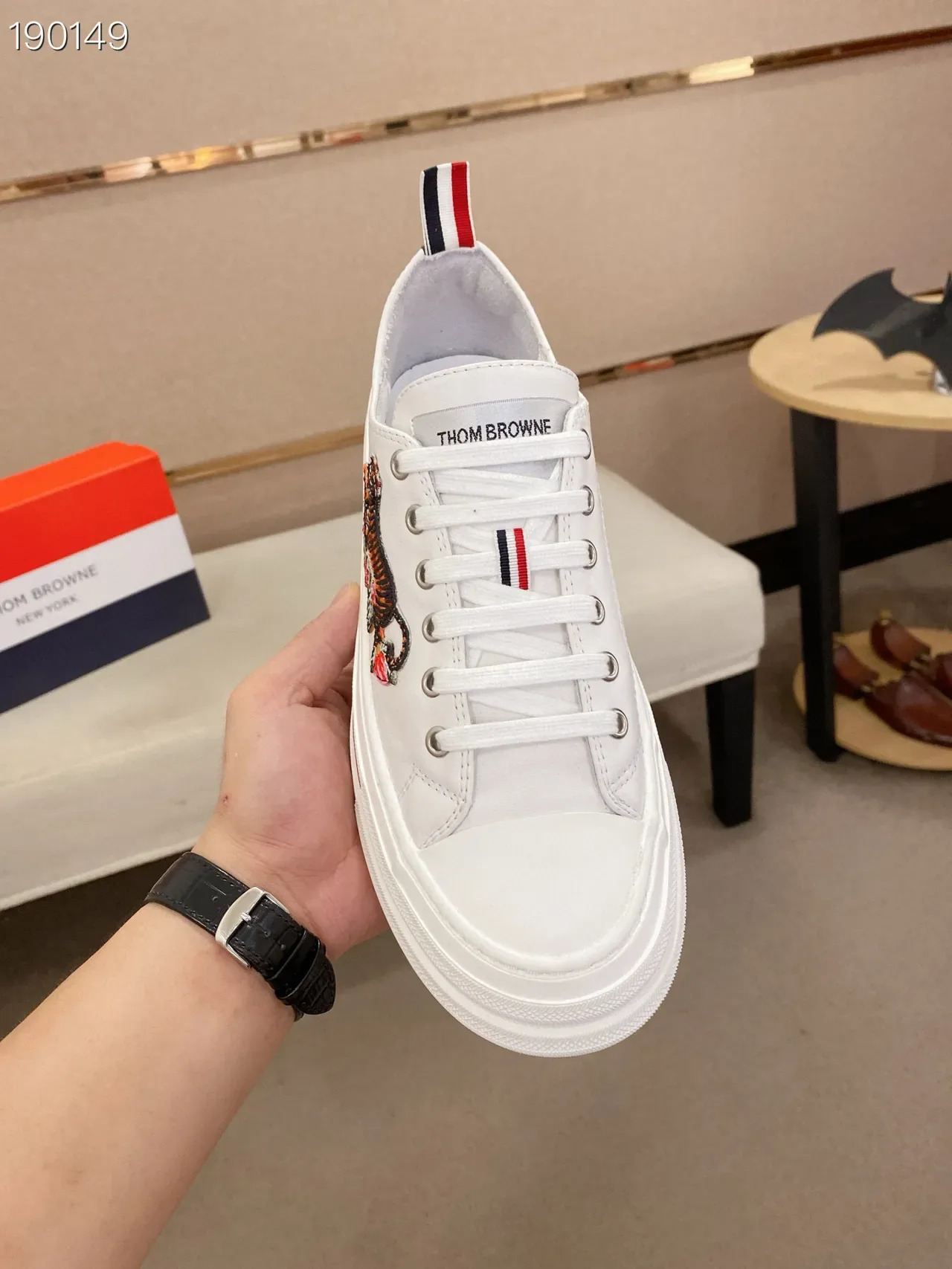 Kenzo Tiger Embroidered White Lifestyle Sneakers 4