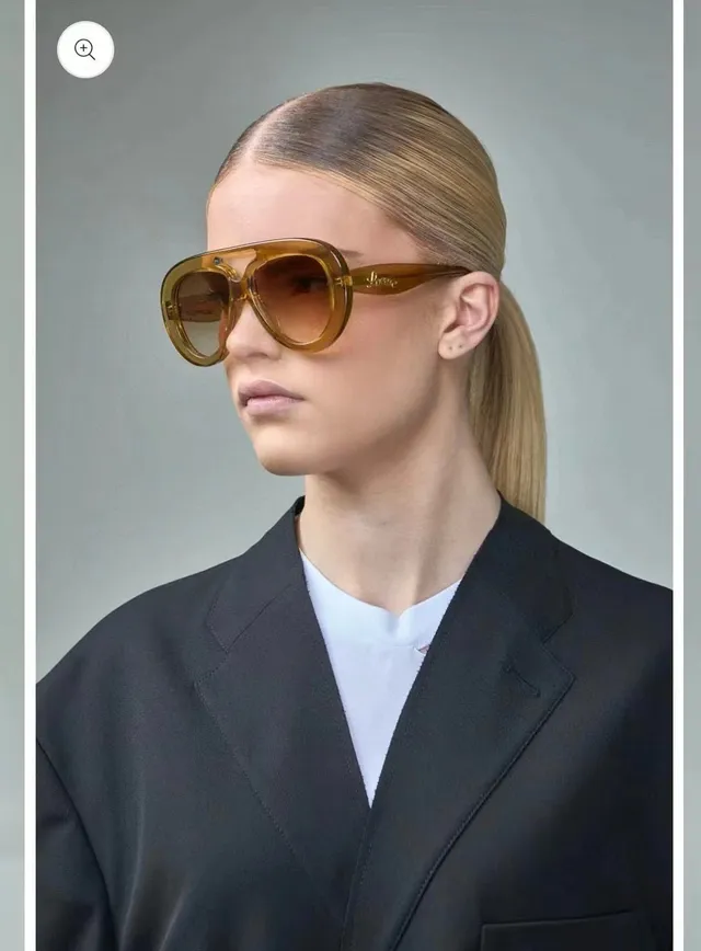 Loewe Anagram Aviator Oversized Acetate Sunglasses 9