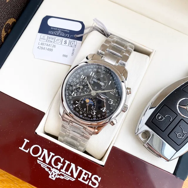 Longines Master Collection Cronógrafo Aço Inoxidável Prateado Mecânico 6