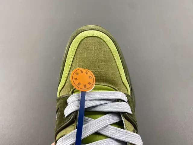 Louis Vuitton Army Green Chunky Sculpted Sole Layered Textile-Suede Upper Lifestyle Sneakers 5