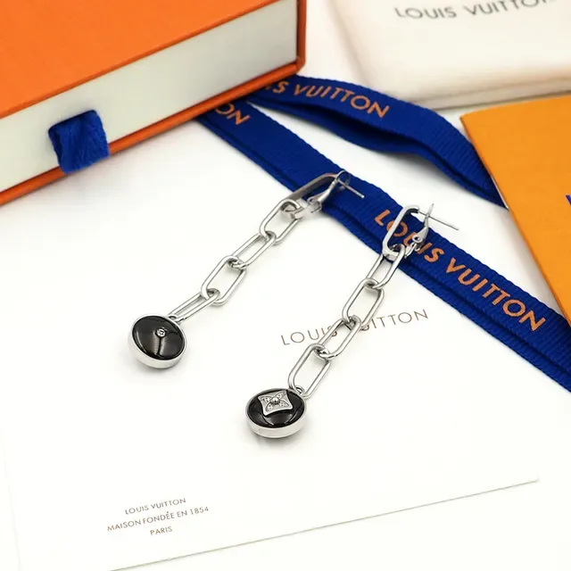Louis Vuitton B Blossom 18K Gold Diamond Drop Earrings 5