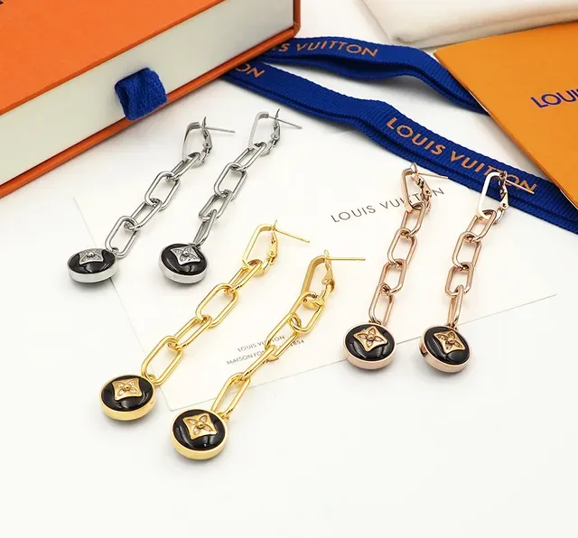 Louis Vuitton B Blossom 18K Gold Diamond Drop Earrings 8