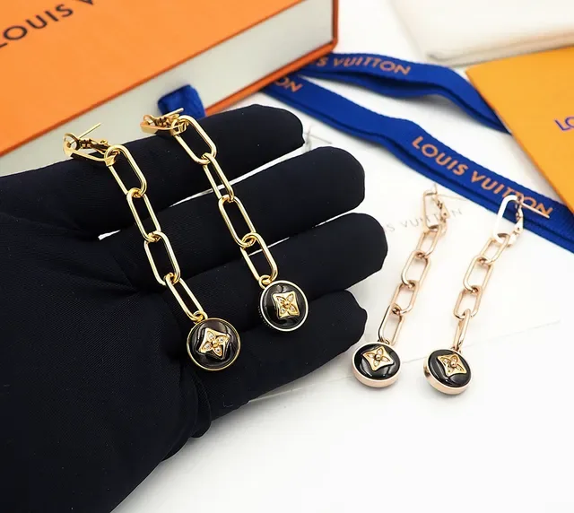 Louis Vuitton B Blossom 18K Gold Diamond Drop Earrings 9