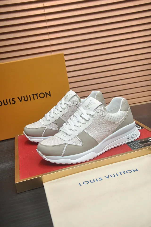Louis Vuitton Sneakers Lifestyle Beige et Blanc Low-Top Matière Mixte 4