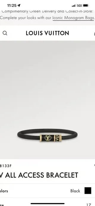 Louis Vuitton Black Blue Braided Textile Cord Multi-Tone Bracelet 9