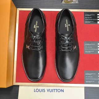 Louis Vuitton Black Cap-Toe Oxford Shoes