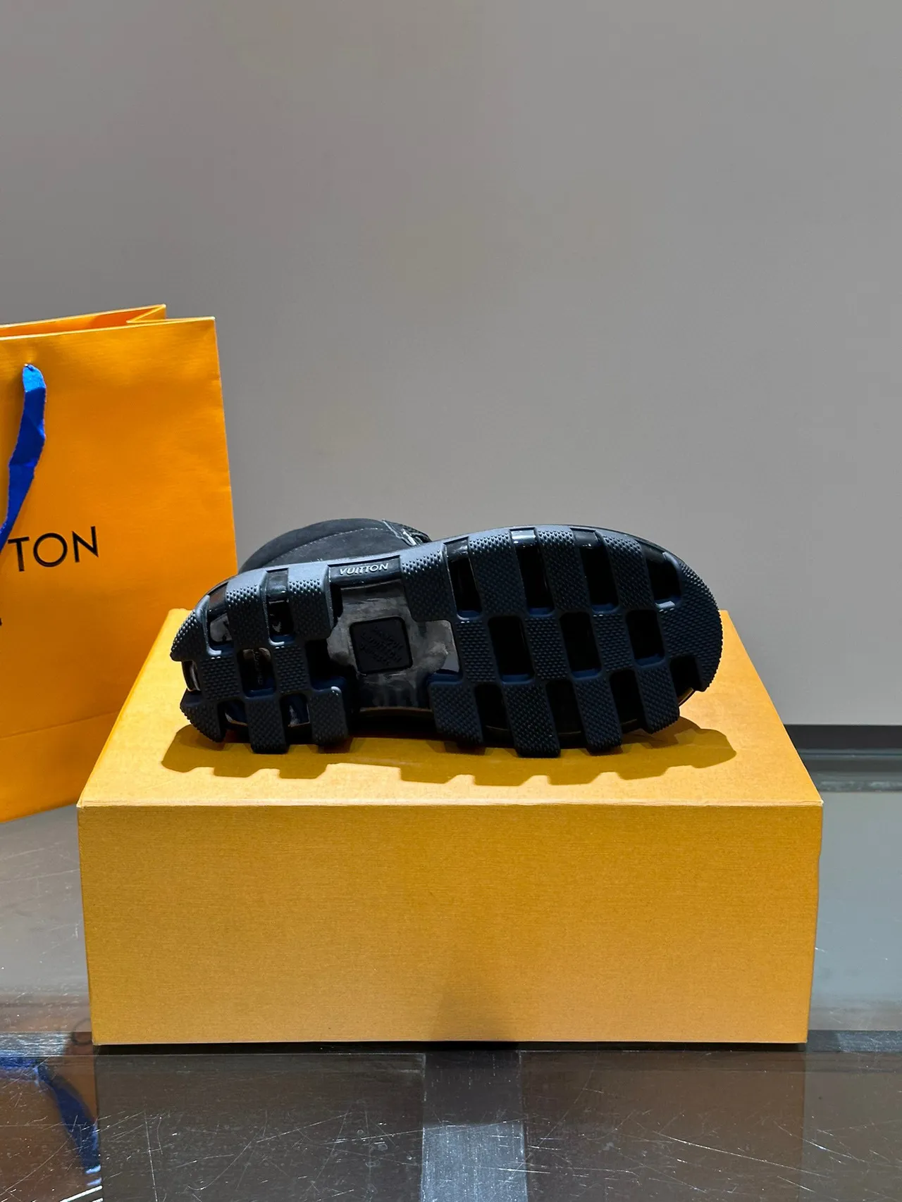Louis Vuitton Black Chunky Lug Sole Ankle Boots 2