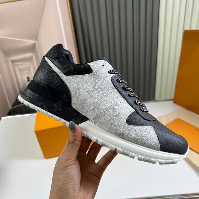 Louis Vuitton Black Gray Monogram Canvas Leather Overlays Lifestyle Sneakers 5