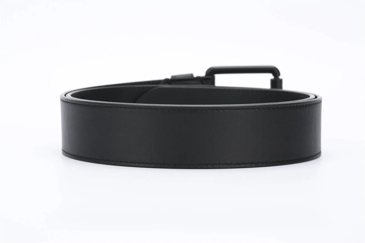 Louis Vuitton Black Matte Finish Embossed Monogram Leather Belt 4