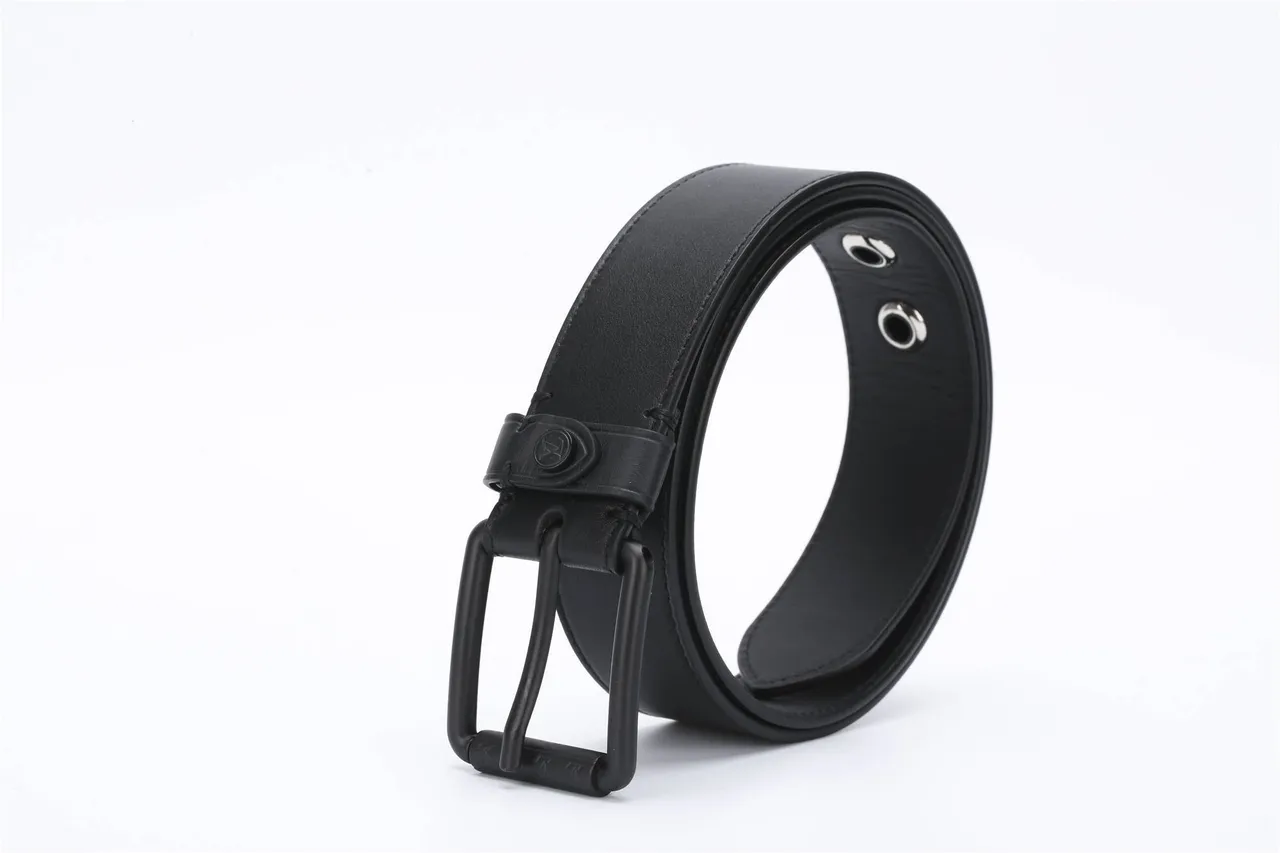 Louis Vuitton Black Matte Finish Embossed Monogram Leather Belt 5