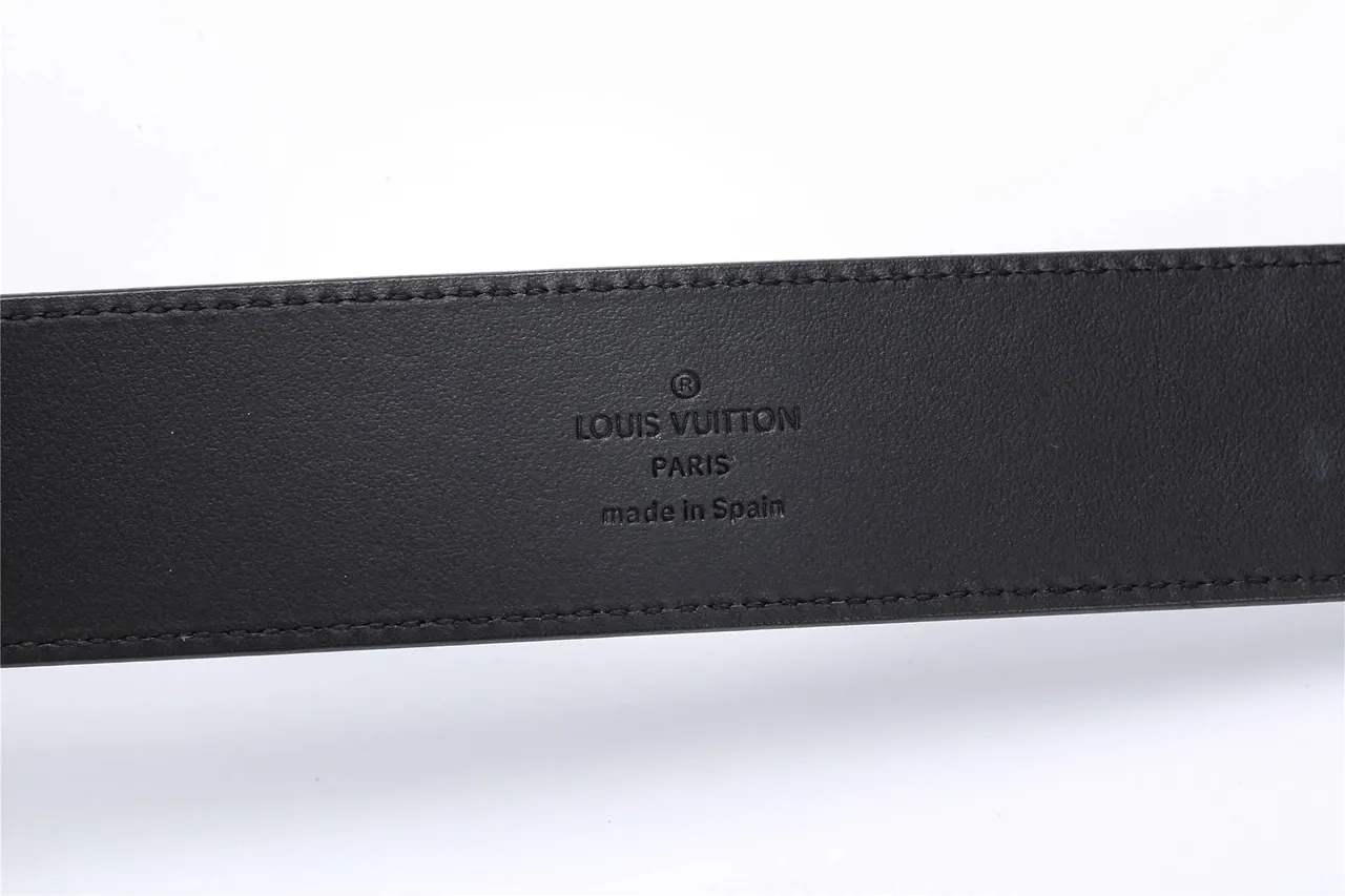 Louis Vuitton Black Matte Finish Embossed Monogram Leather Belt 8