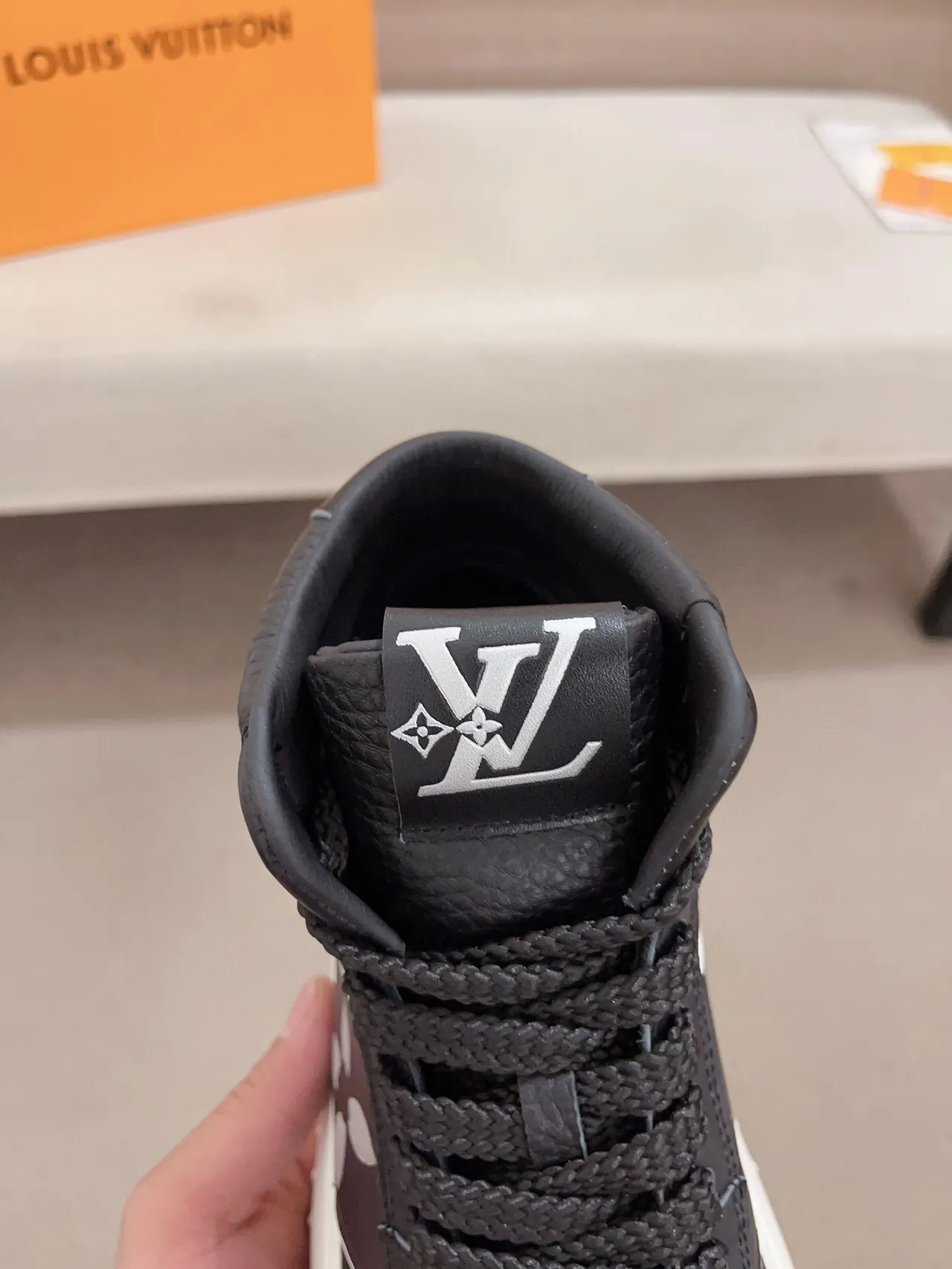 Louis Vuitton Black White High-Top Chunky Sole Lifestyle Sneakers 6