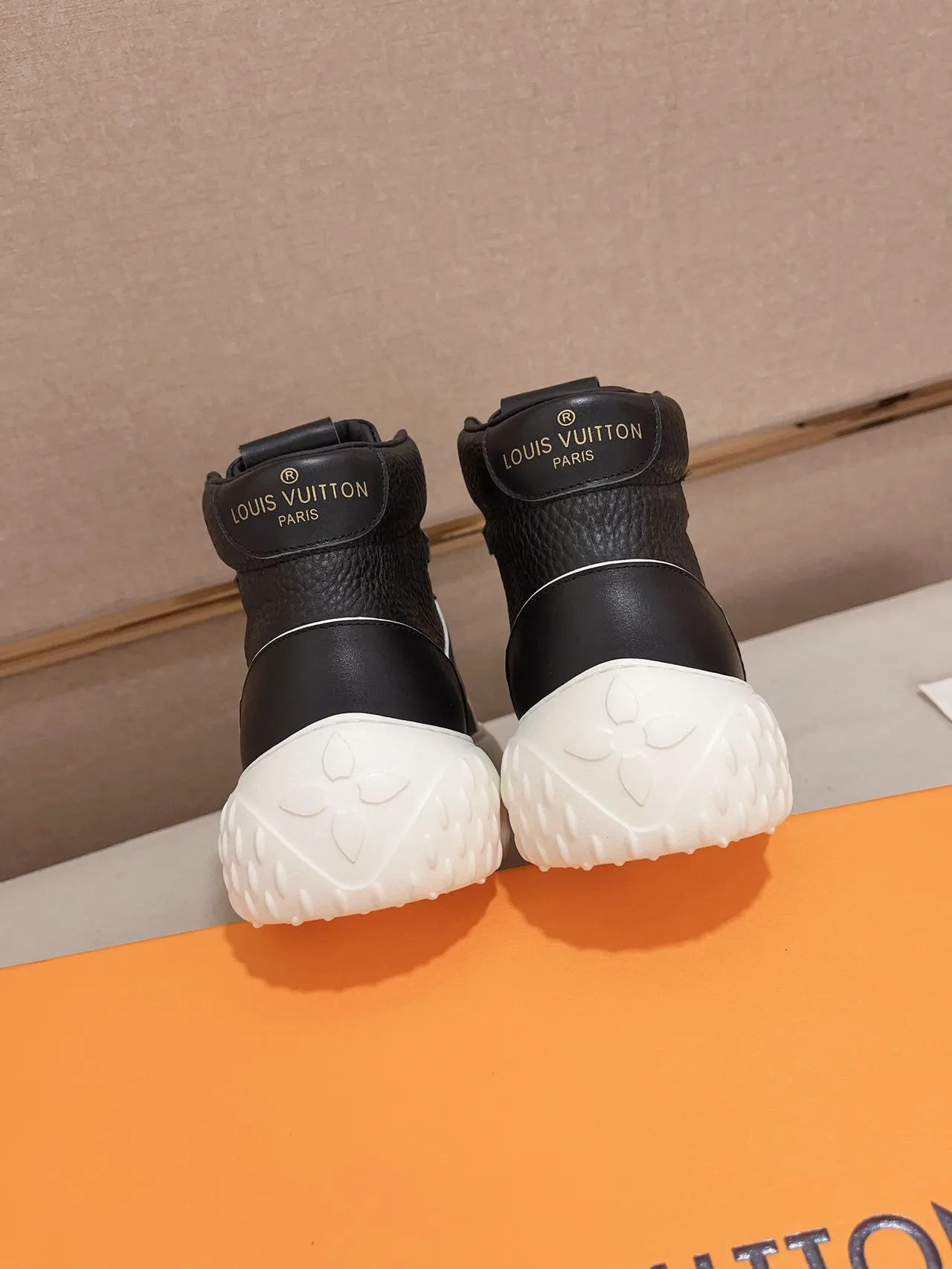 Louis Vuitton Black White High-Top Chunky Sole Lifestyle Sneakers 8