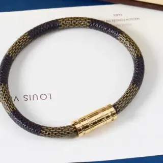 Louis Vuitton Braided Leather Two-Tone Bracelet