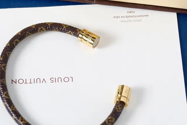 Louis Vuitton Braided Leather Two-Tone Bracelet 2