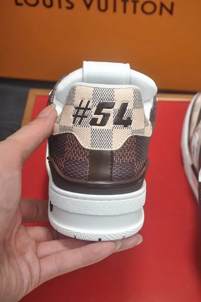 Louis Vuitton Brown Beige Low-Top Monogram-Print Lifestyle Sneakers 2