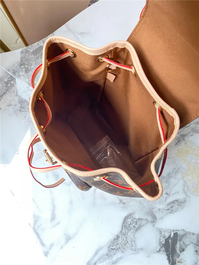 Louis Vuitton Brown Beige Monogram Canvas Drawstring Closure Mini Backpack 2