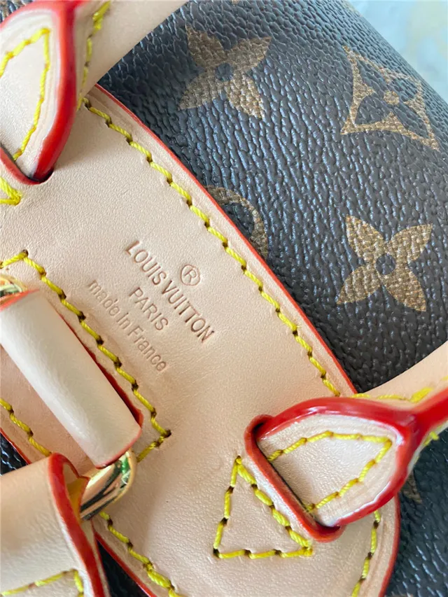 Louis Vuitton Brown Beige Monogram Canvas Drawstring Closure Mini Backpack 5
