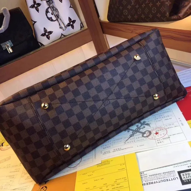 Louis Vuitton 棕色米色印花帆布卷边皮革手柄手提包 11