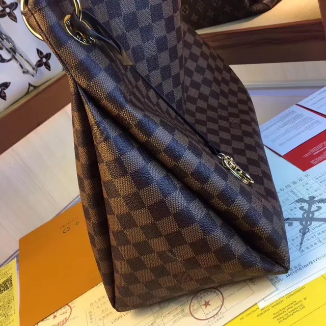 Louis Vuitton 棕色米色印花帆布卷边皮革手柄手提包 13