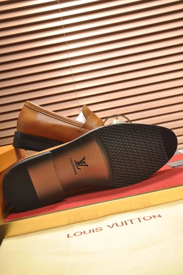 Louis Vuitton Brown Black Leather Penny LV Monogram Strap Loafer 3