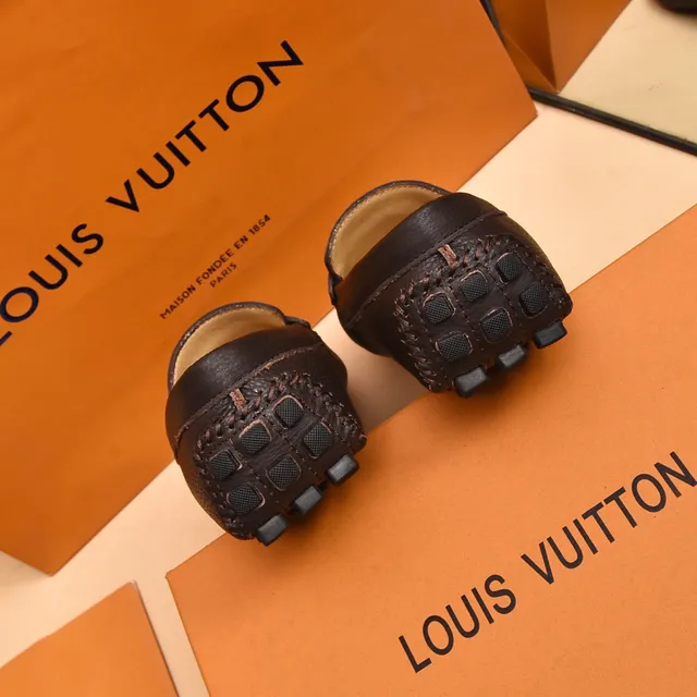 Louis Vuitton Brown Black Monogram Canvas Gold-Tone W Buckle Loafer 2