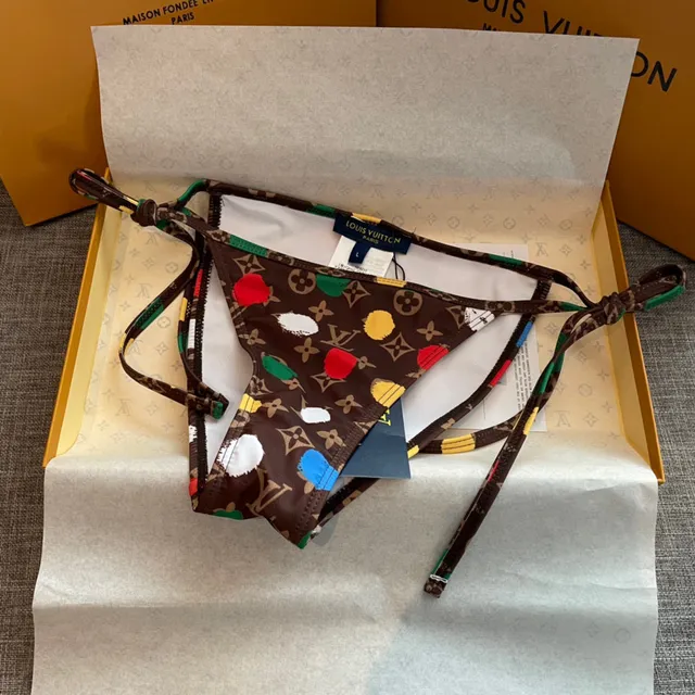 Louis Vuitton Brown Multicolor Monogram Canvas Paint-Splatter Print Swimwear 4