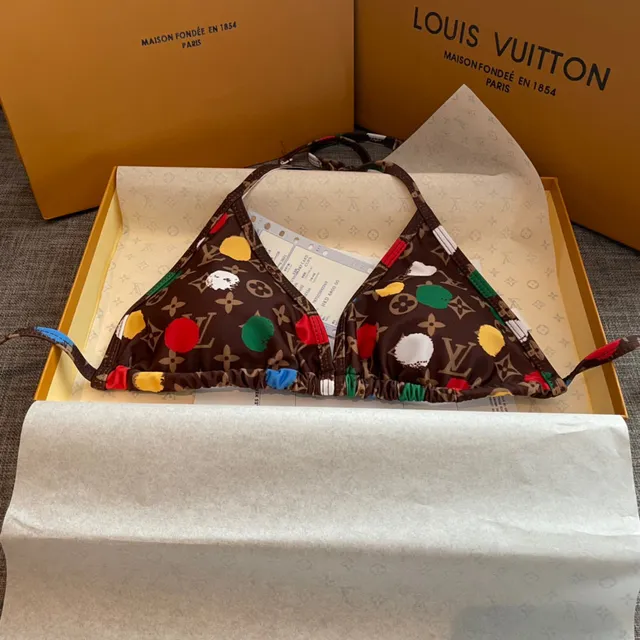 Louis Vuitton Brown Multicolor Monogram Canvas Paint-Splatter Print Swimwear 7
