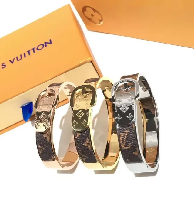 Louis Vuitton Buckle Bracelet Monogram Canvas Rigid Bangle Bracelet 3