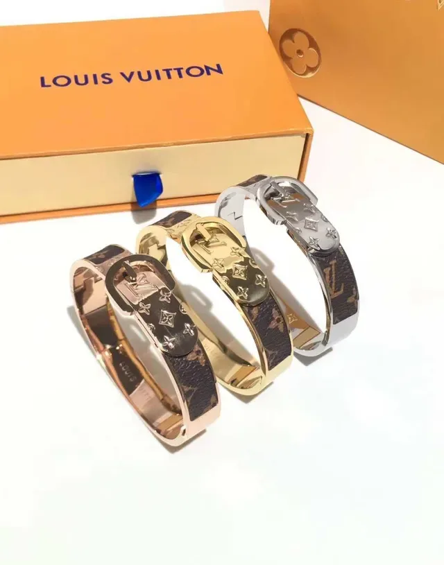 Louis Vuitton Buckle Bracelet Monogram Canvas Rigid Bangle Bracelet 7