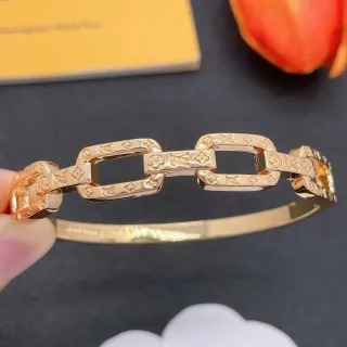 Louis Vuitton Chain Reaction Monogram Rose-Gold Tone Bracelet