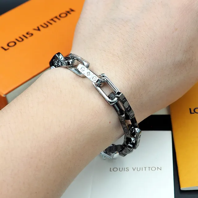 Louis Vuitton Chain Reaction Two-Tone Monogram Bracelet 6