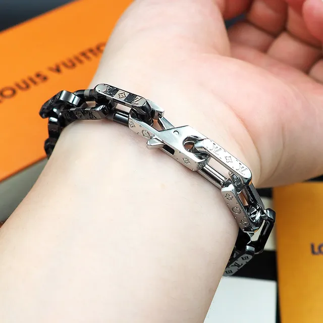 Louis Vuitton Chain Reaction Two-Tone Monogram Bracelet 7
