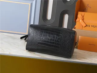 Louis Vuitton Croc-Embossed Black Top-Handle Tote Bag 7