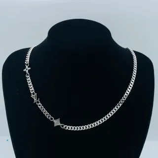 Louis Vuitton Curb Chain Monogram Flower Necklace