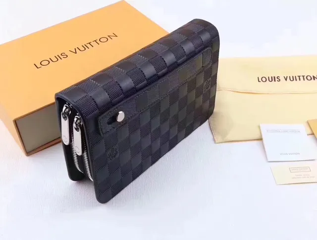 Portefeuille Louis Vuitton Damier Graphite Cuir à Carreaux Long 3