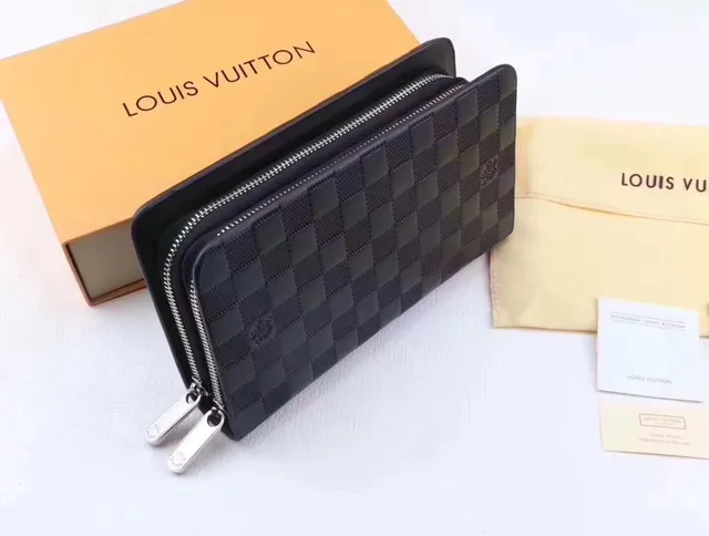 Portefeuille Louis Vuitton Damier Graphite Cuir à Carreaux Long 4