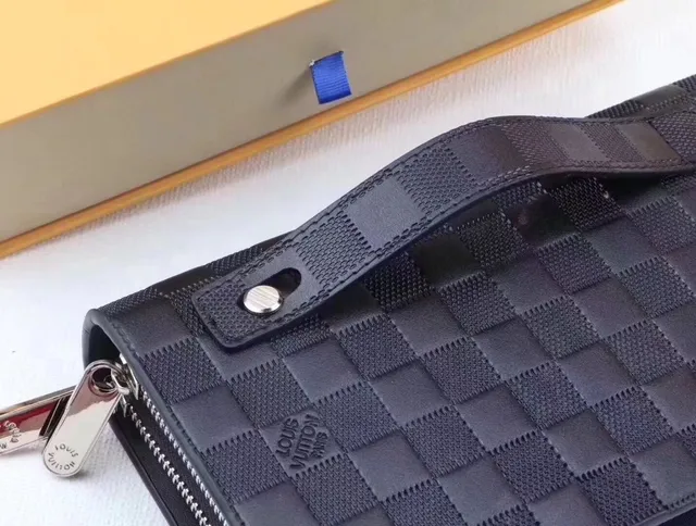 Portefeuille Louis Vuitton Damier Graphite Cuir à Carreaux Long 5
